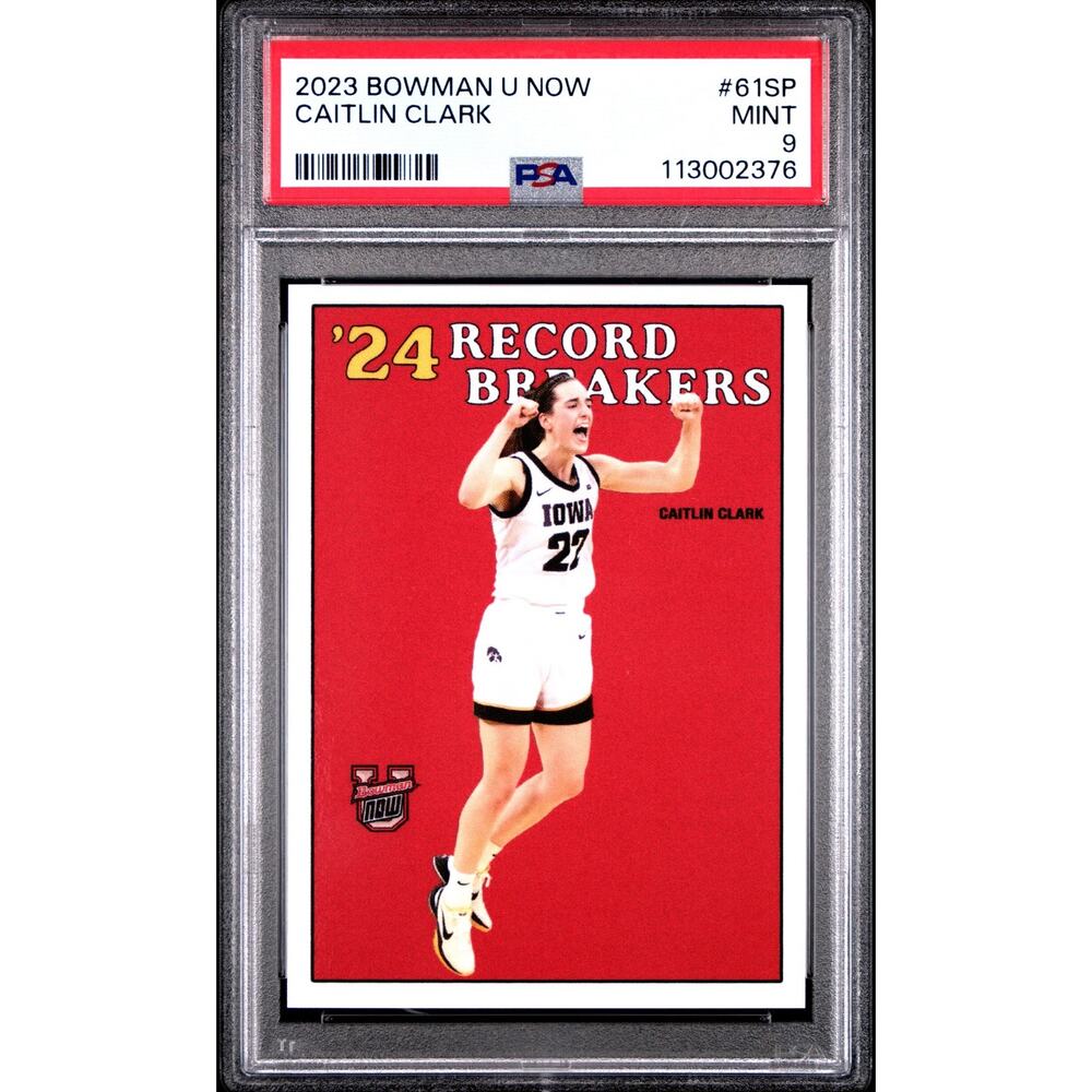 2023 Bowman U Now #61SP Caitlin Clark PSA 9